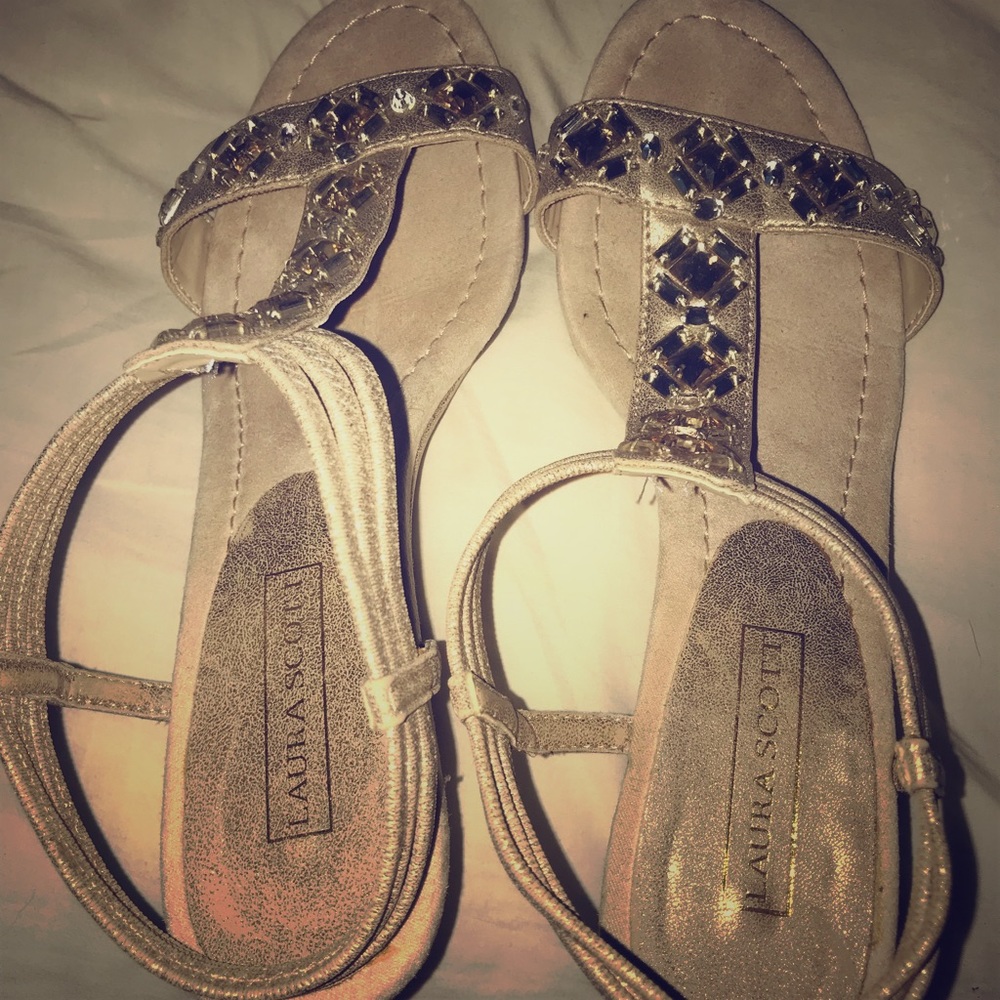 Laura Scott Wedged Sandals